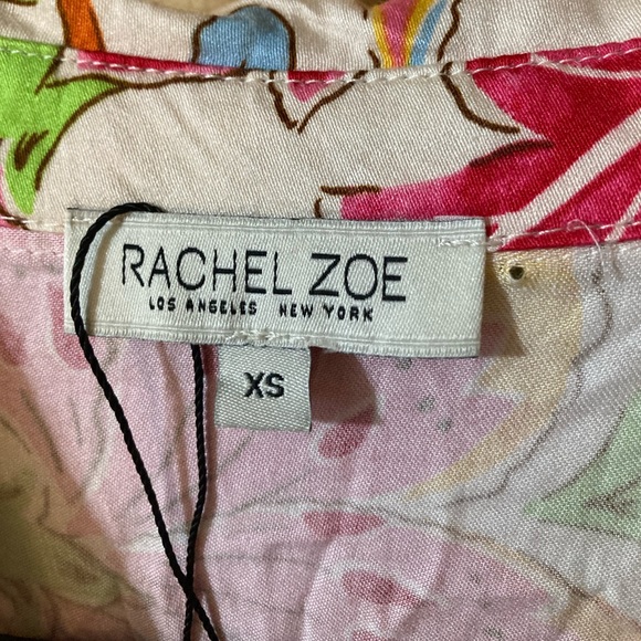 NWOT - Rachel Zoe size XS long-sleeved faux wrap floral top - Picture 4 of 8